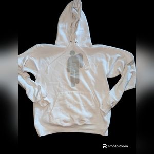 Billie Eilish Hoodie Unisex Small White World Tour Sweatshirt Fleece Pullover